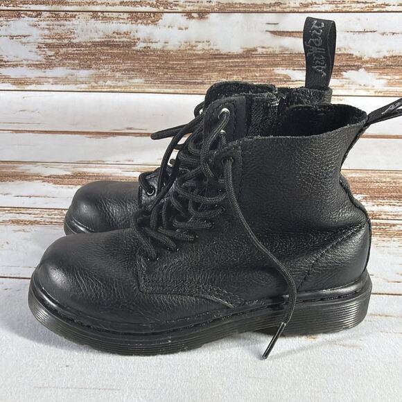 Dr. Martens 1460 Pascal Mono T Boots Black US Size 10 AW004 SH09V Toe Wear - Picture 2 of 9